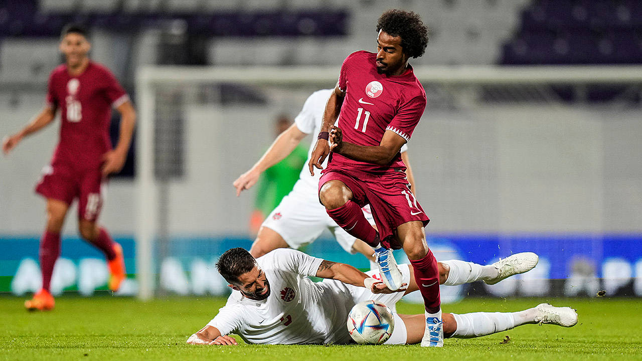 Akram Afif Qatar National Football Team Fifa Forward Wallpaper