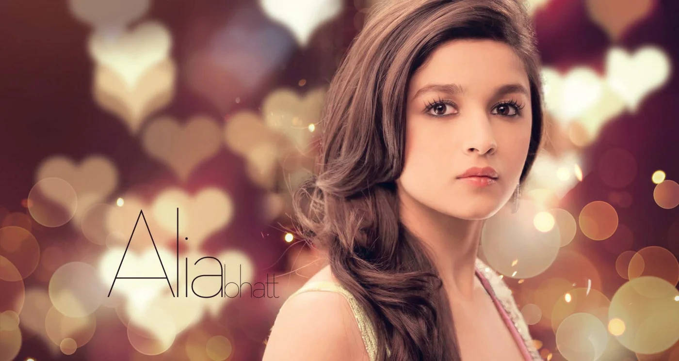 Alia Bhatt Hd With Hearts Wallpaper