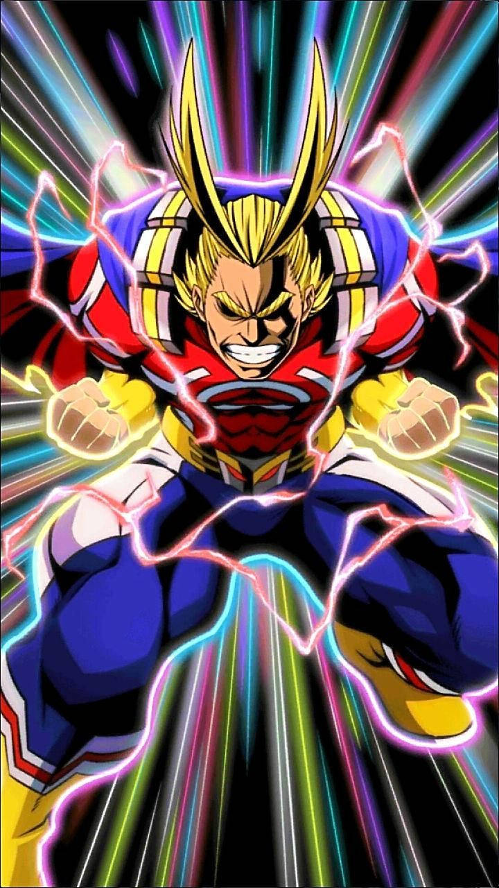 All Might Powering Up Wallpaper