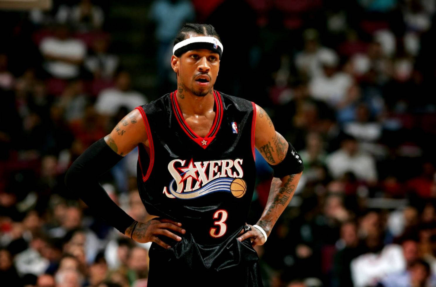 Allen Iverson With Hands On Waist Wallpaper