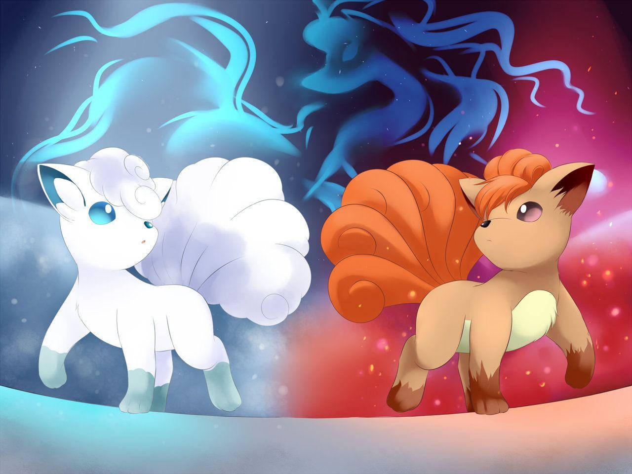 Alolan And Regular Vulpix Wallpaper