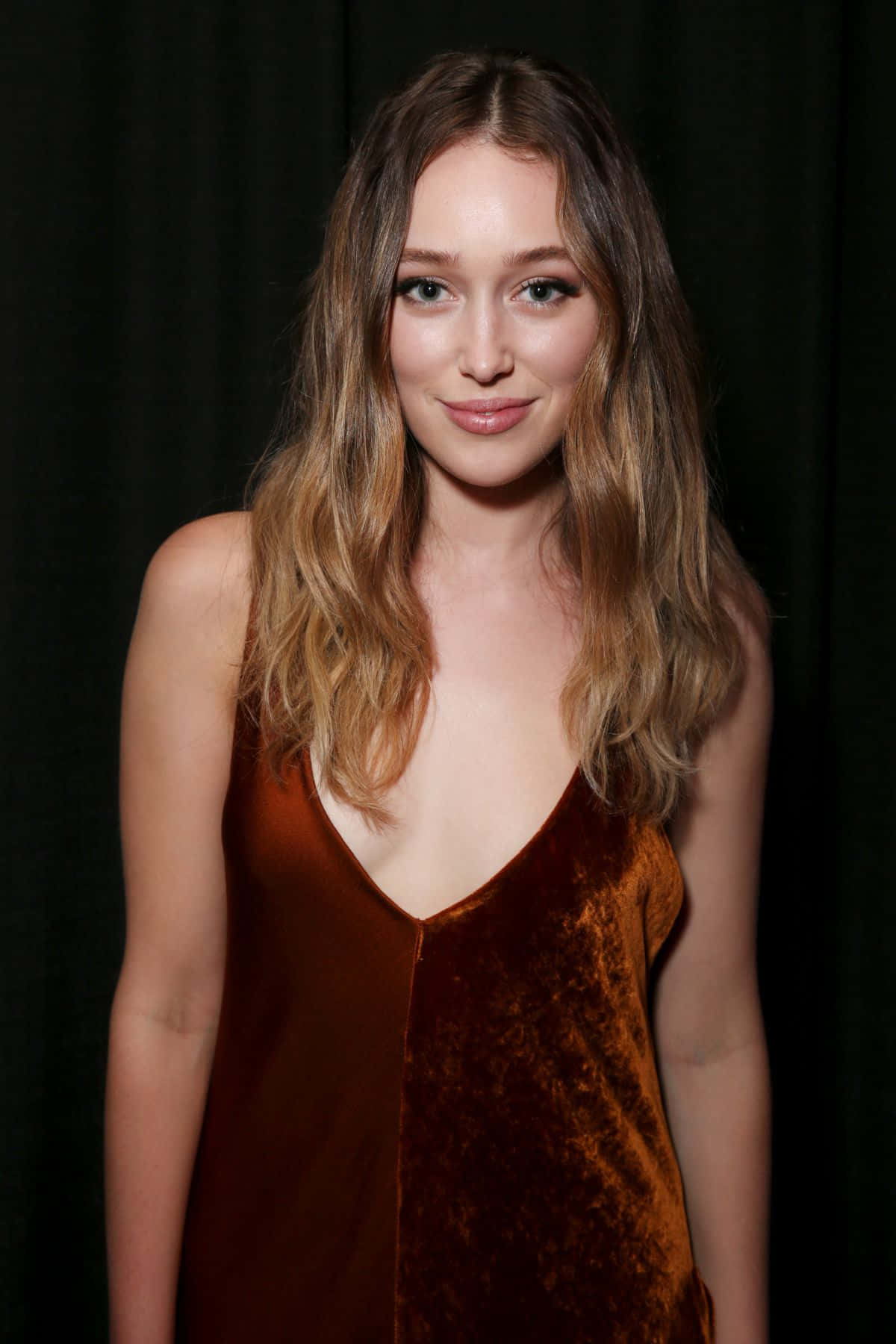 Alycia Debnam Carey Velvet Dress Portrait Wallpaper