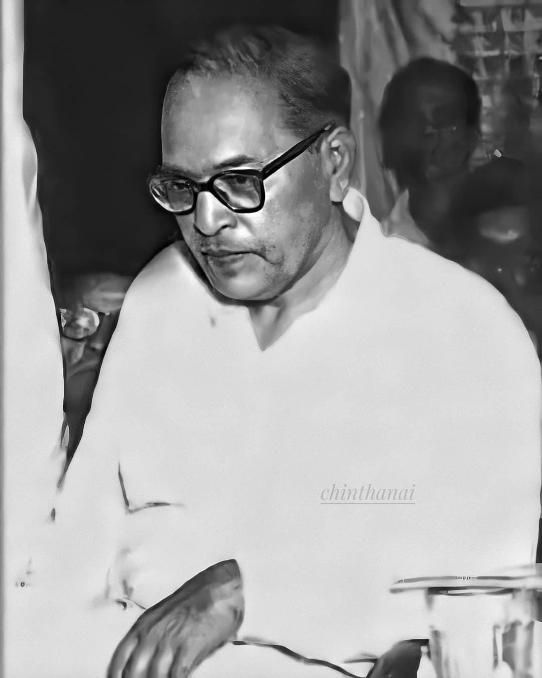 Ambedkar Candid Black And White Wallpaper