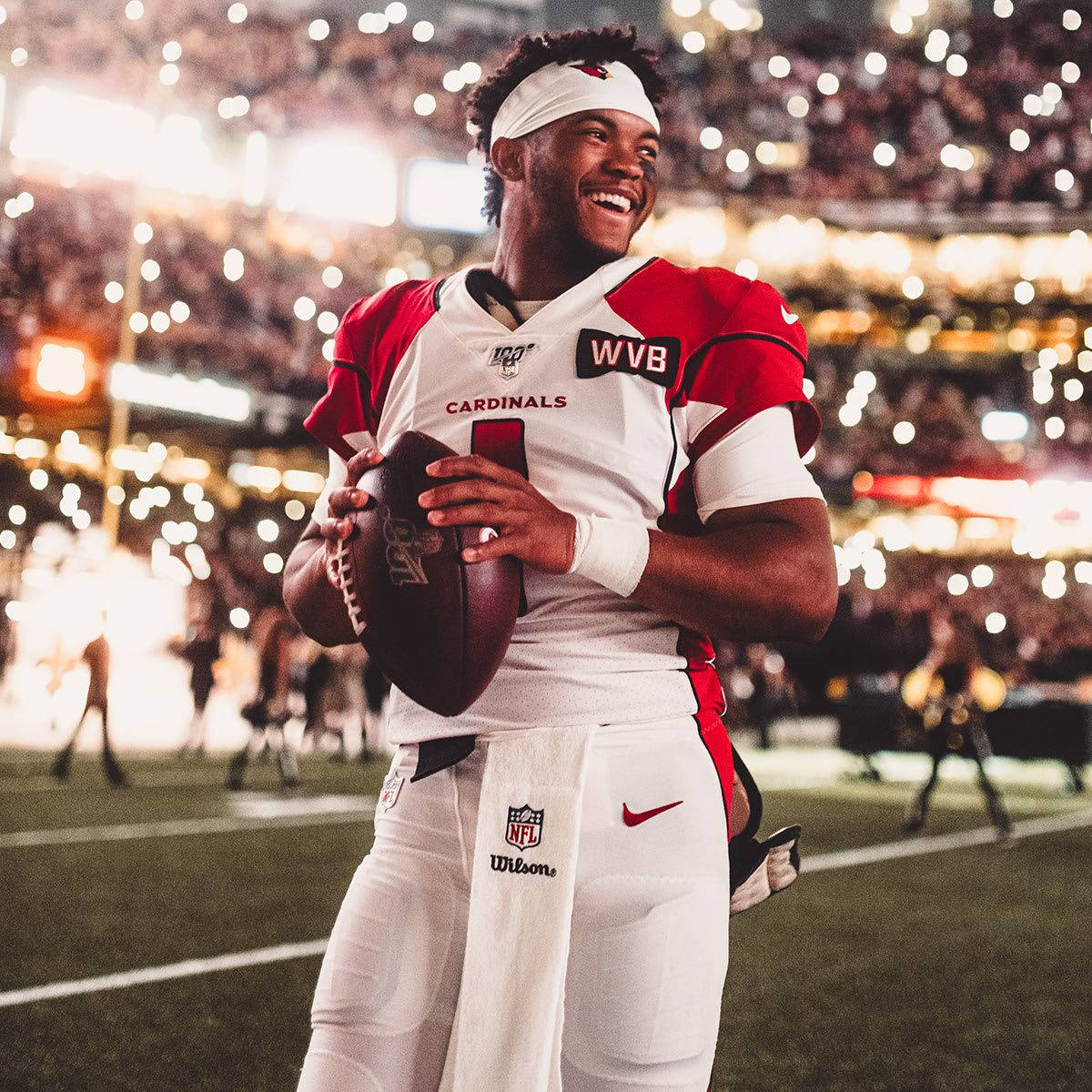 American Football Player Kyler Murray Smiling Wallpaper