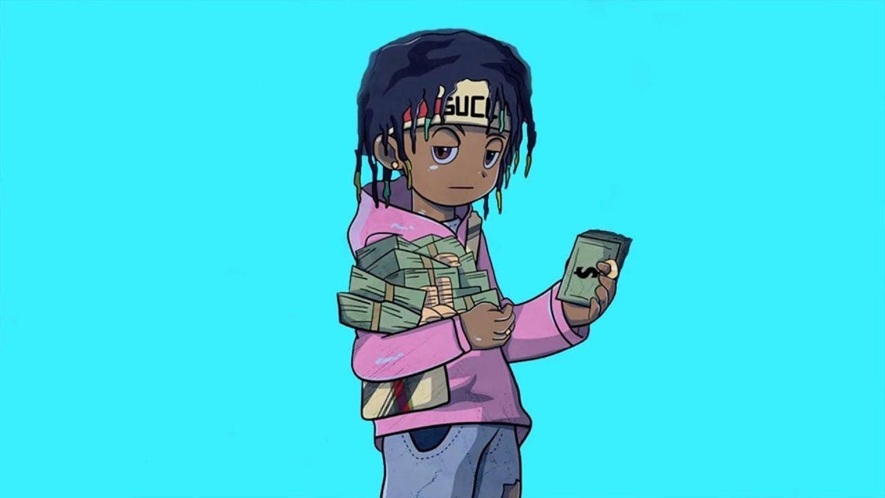 American Musician Juice Wrld Cartoon Wallpaper