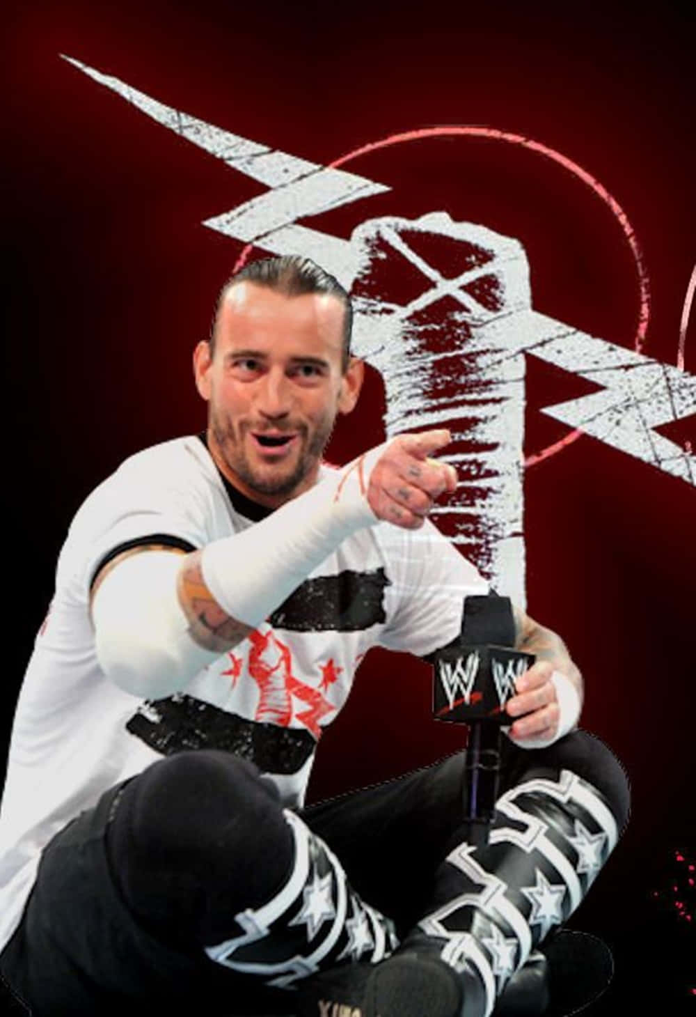 American Wrestler Cm Punk Logo Wallpaper