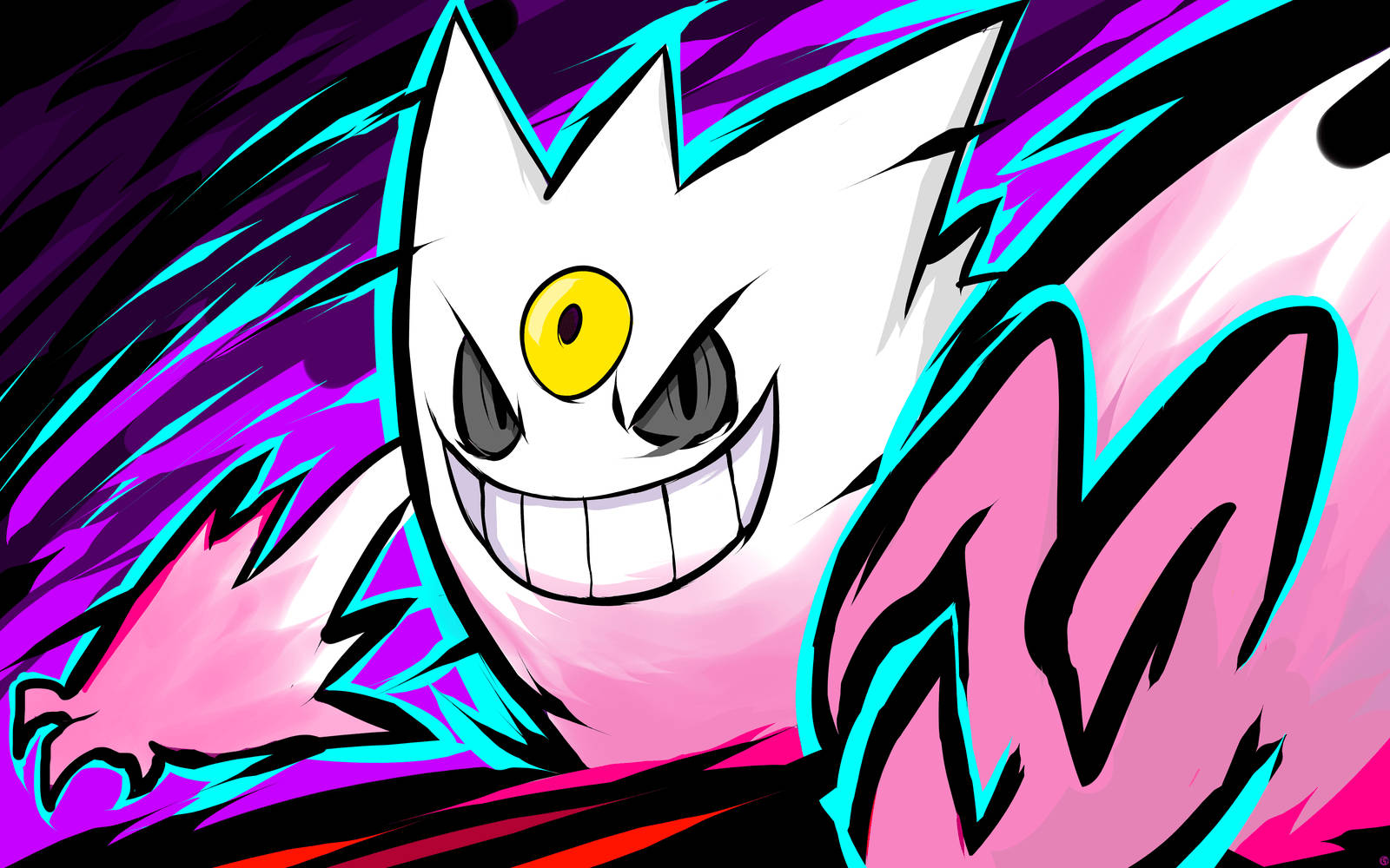 An Alluring Shiny Gengar Fanart Wallpaper