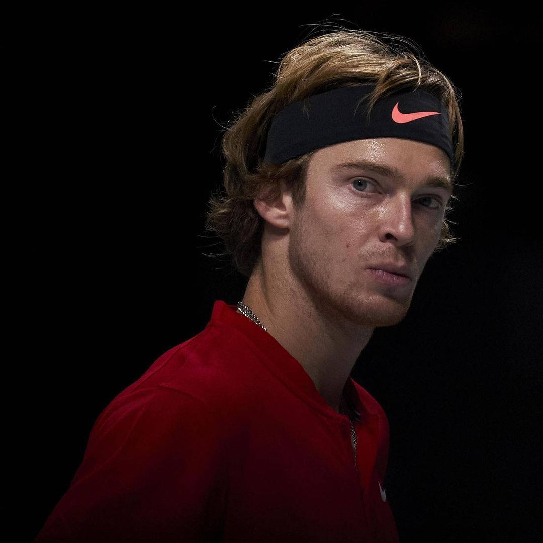 Andrey Rublev - Professional Tennis Player In Action Wallpaper