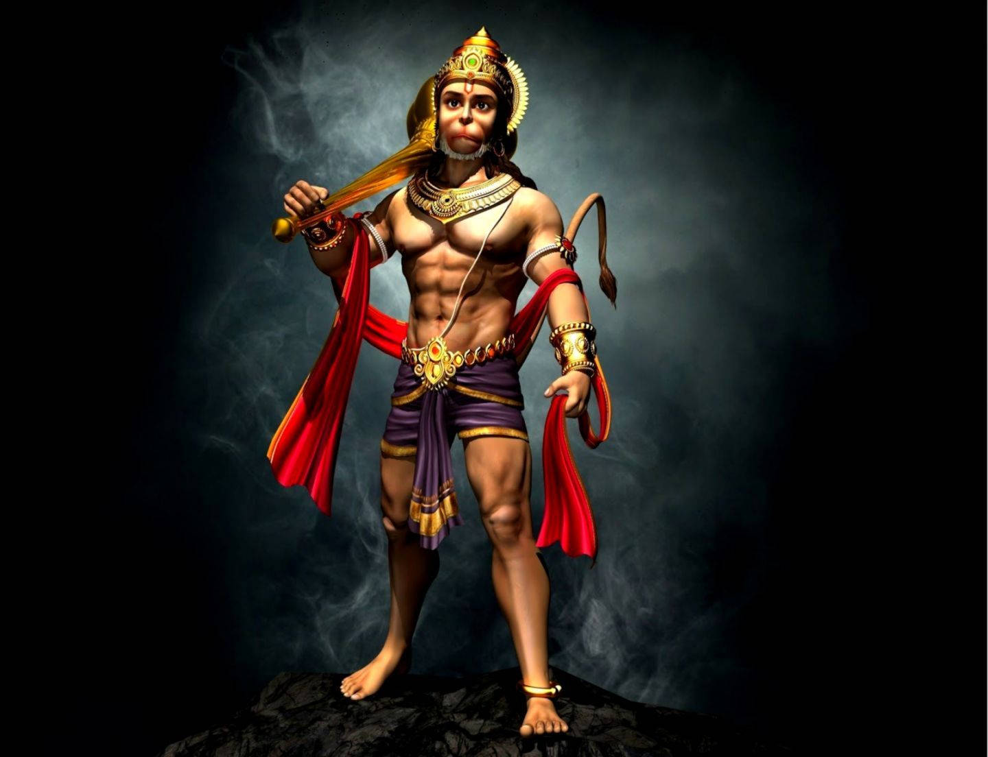 Angry Hanuman Human Form Wallpaper