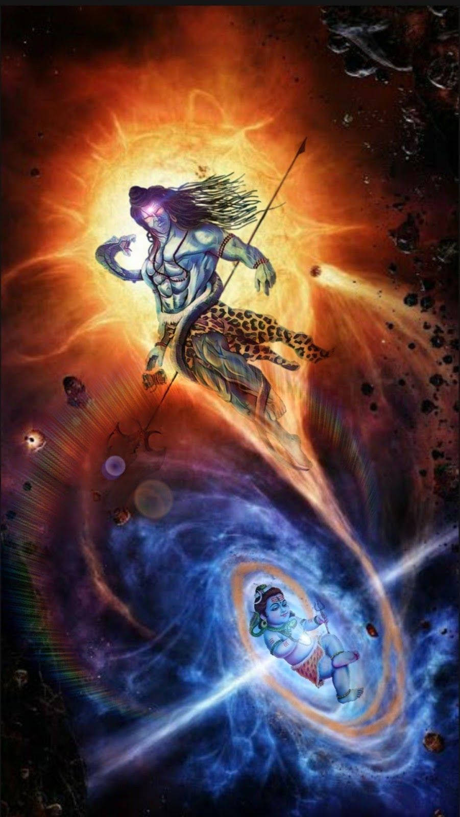 Angry Shiva Baby Krishna Wallpaper