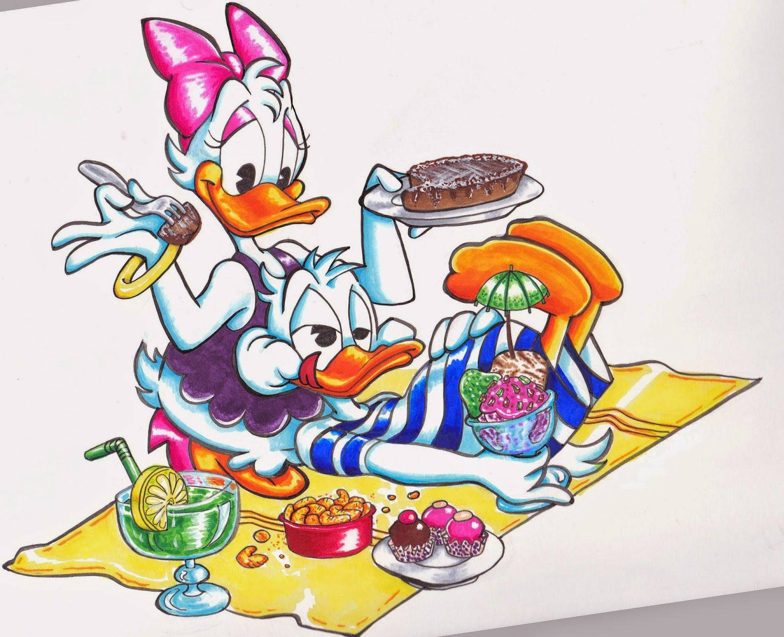 Animated Daisy Duck And Donald Duck Wallpaper