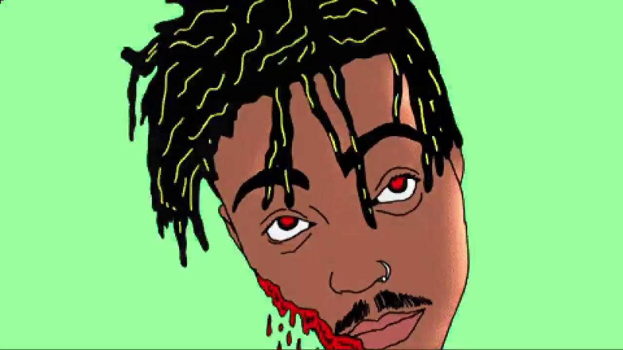 Animated Juice Wrld Bleeding Cheek Wallpaper