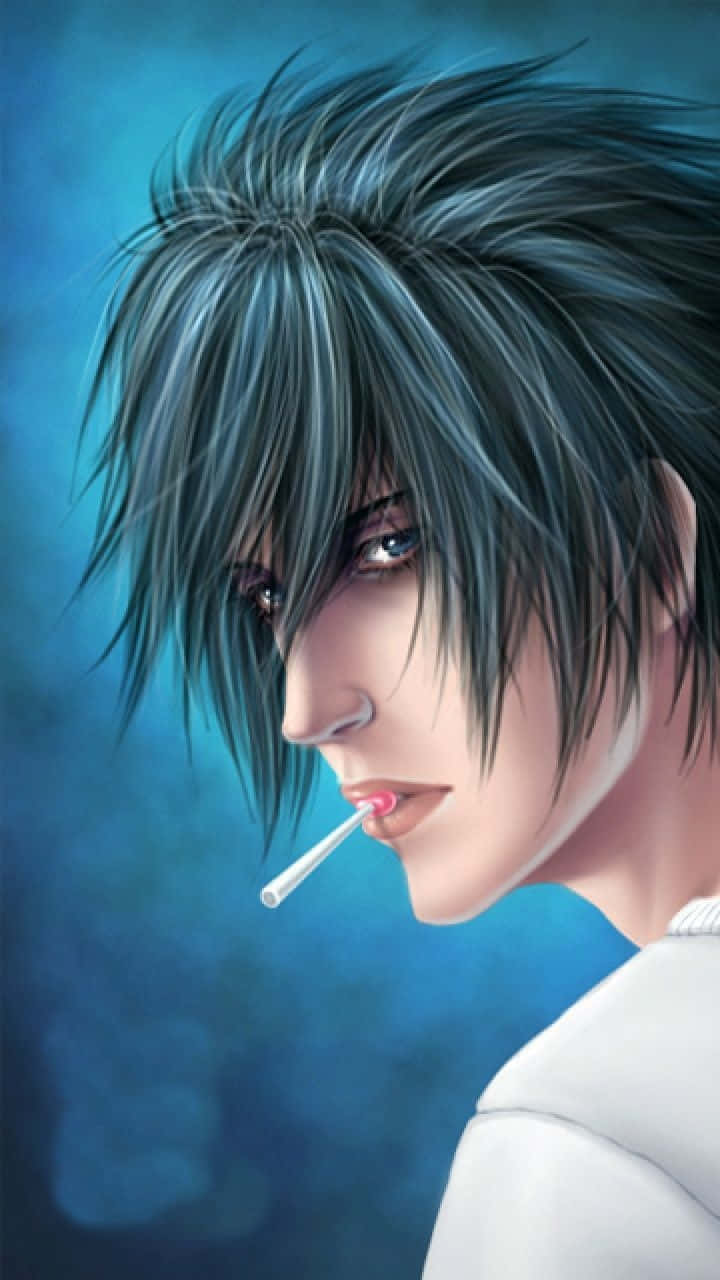 Anime Cartoon Death Note L Fan Art Wallpaper