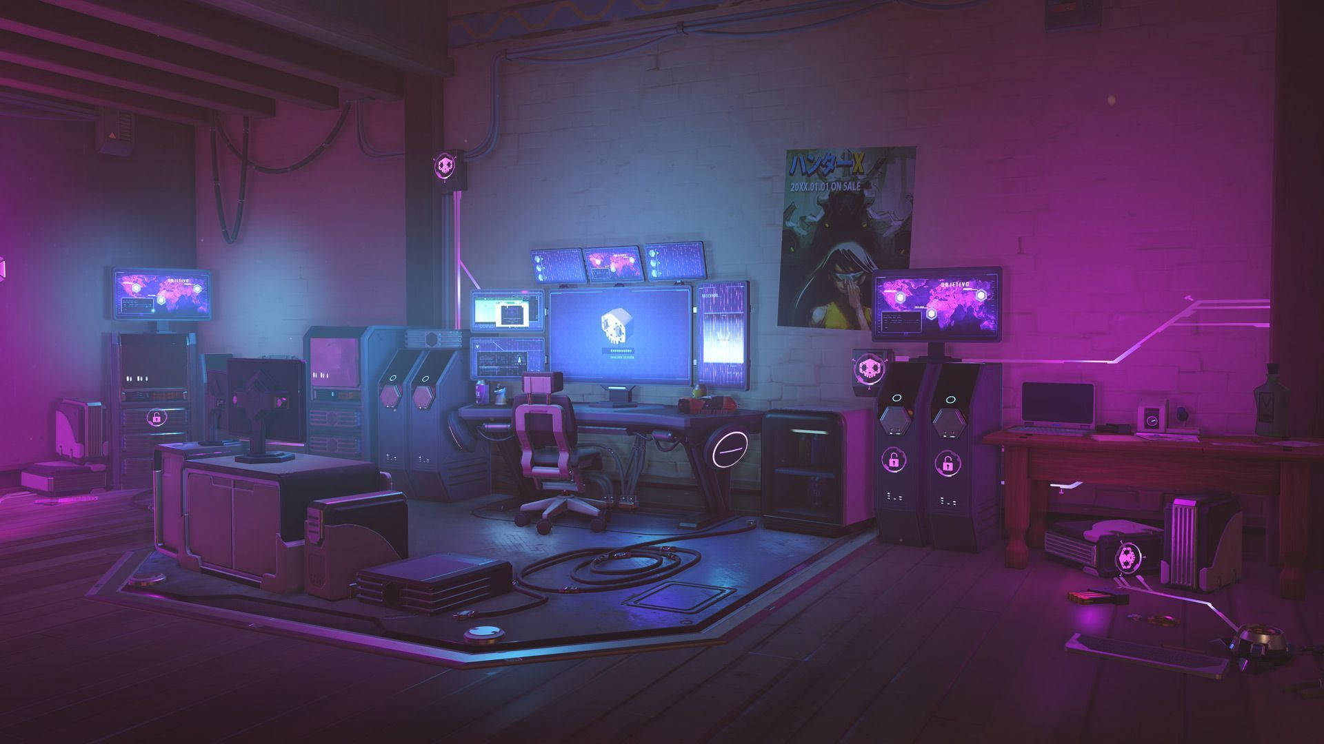 Anime Gamer Room Wallpaper