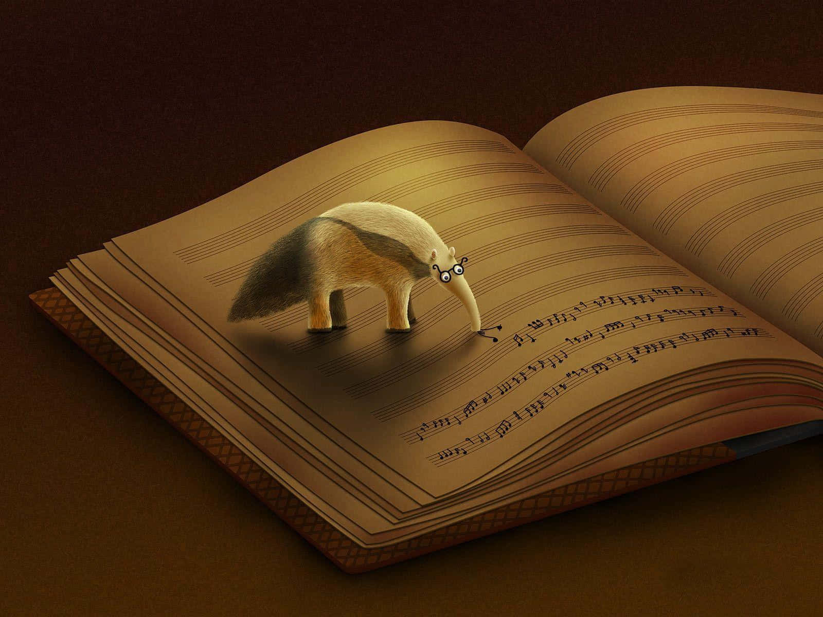 Anteater Musical Notes Book Wallpaper