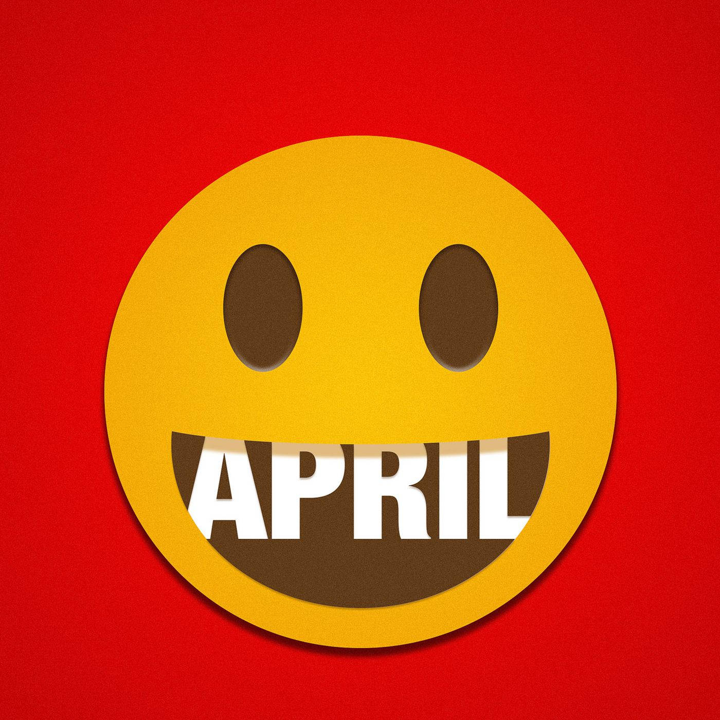 April Fools Day Yellow Smiley Wallpaper