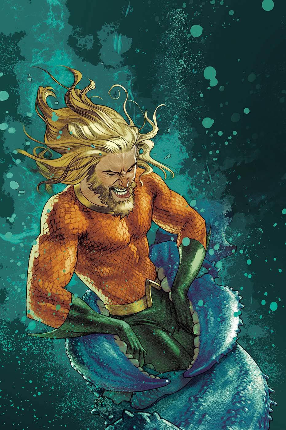 Aquaman Takes On An Armada Of Sea Creature Wallpaper