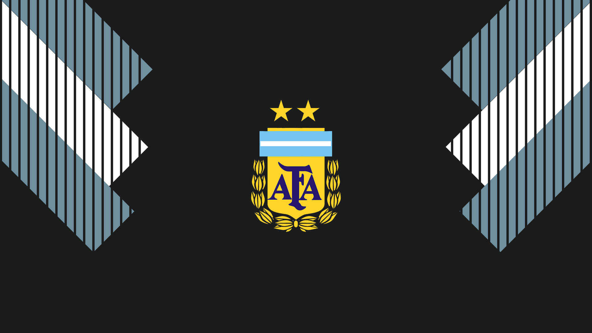 Argentina National Football Team Crest On A Black Background Wallpaper