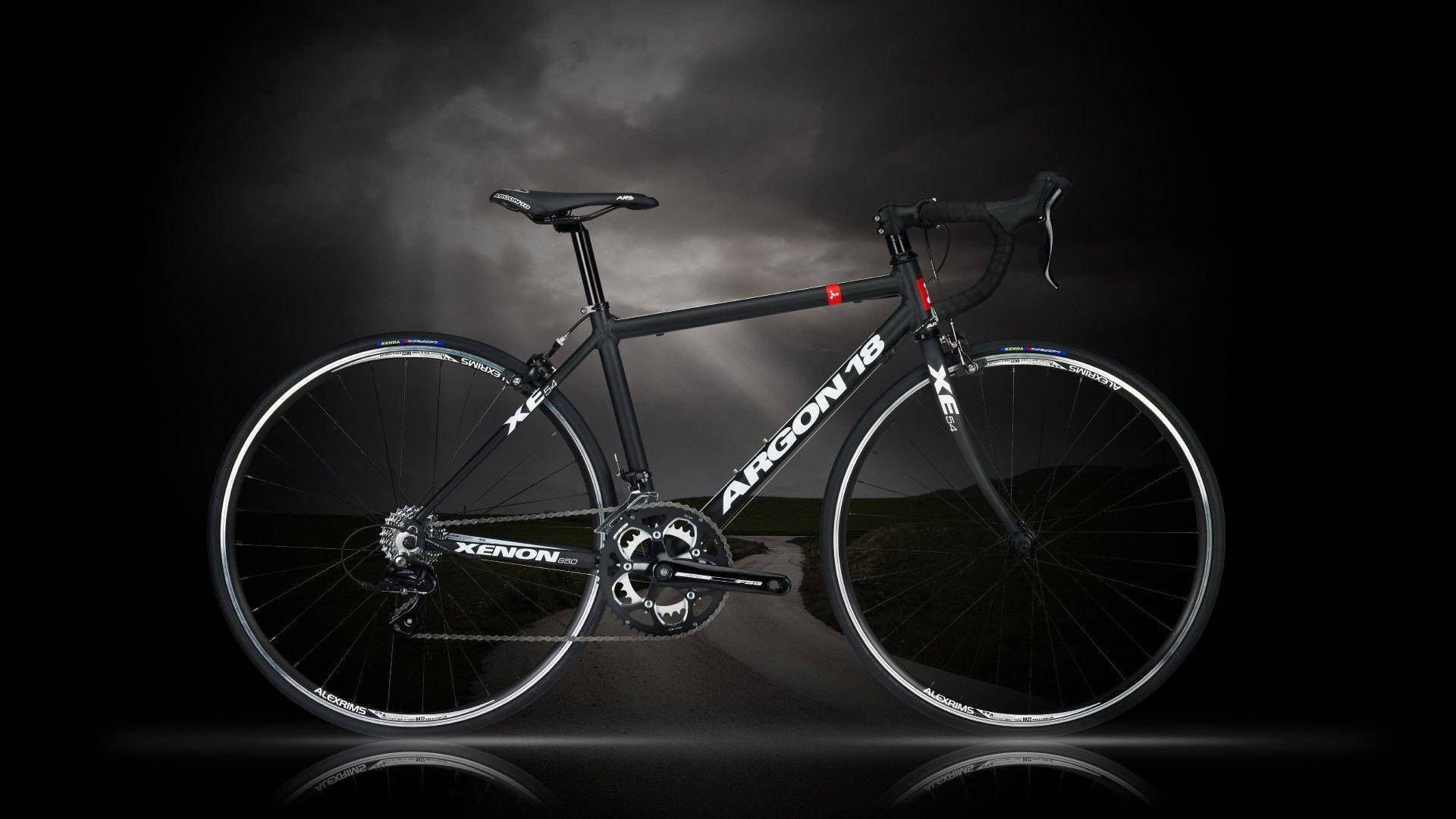 Argon 18 Road Bike Reflective Black Wallpaper