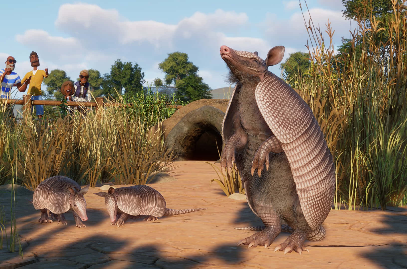 Armadillos_and_ Spectators_ Animated_ Scene Wallpaper