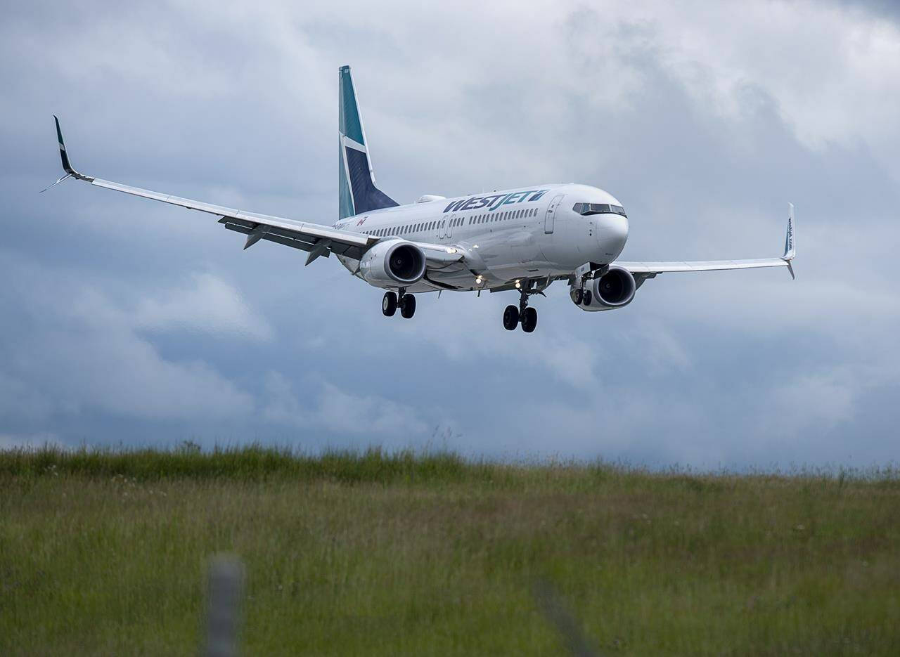 Arrival Of Westjet Airplane Wallpaper