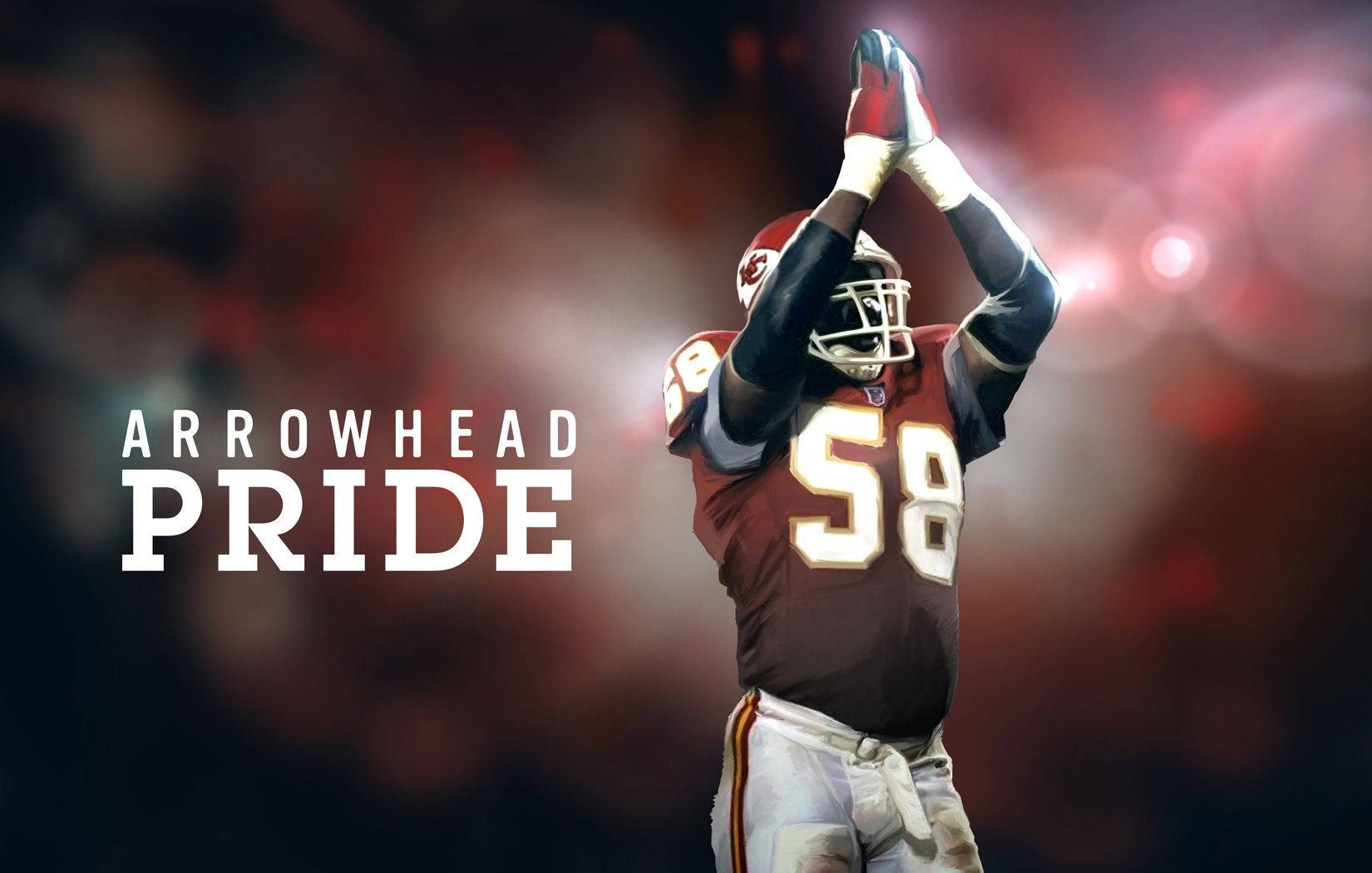 Arrowhead Pride No.58 Kc Chiefs Wallpaper