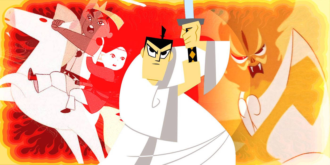 Artistic And Vibrant Samurai Jack Desktop Wallpaper