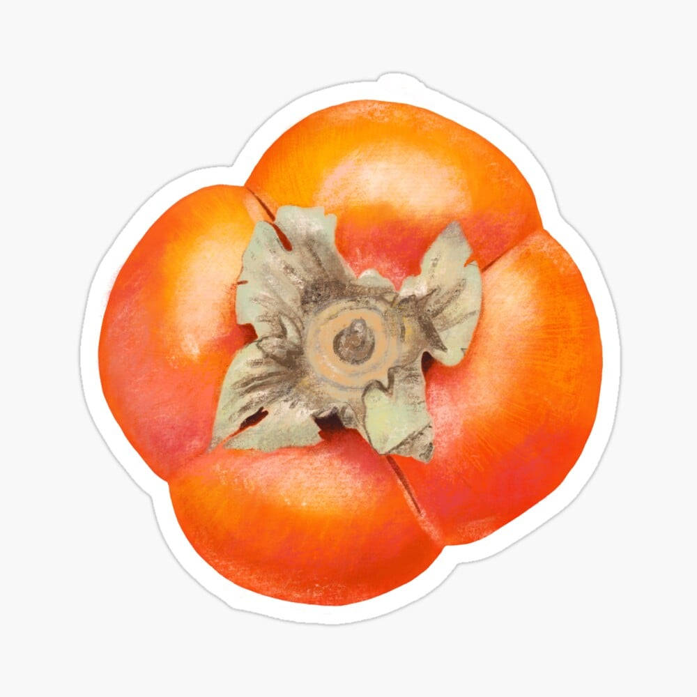 Artwork Of Persimmon Fruit Wallpaper