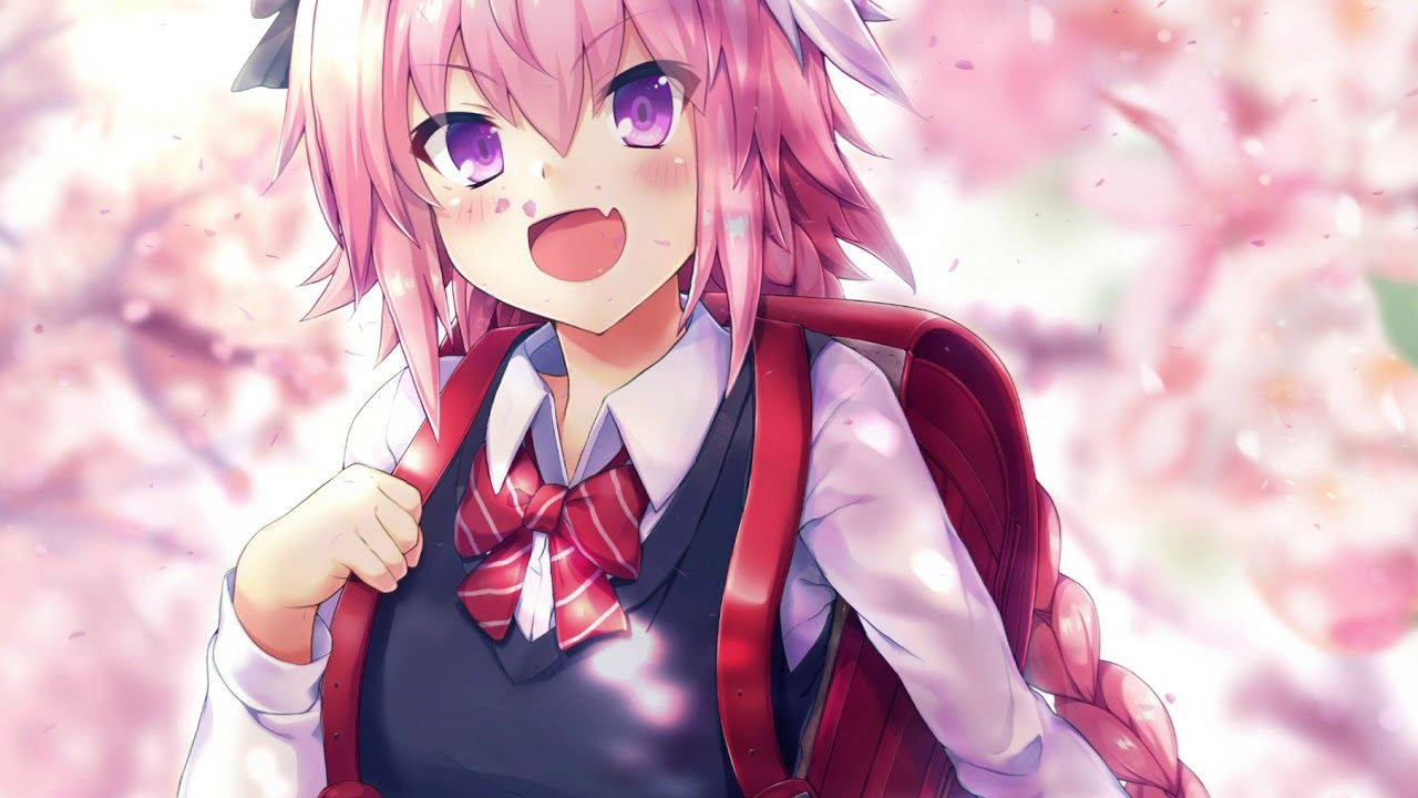 Astolfo Schoolgirl Poster Wallpaper