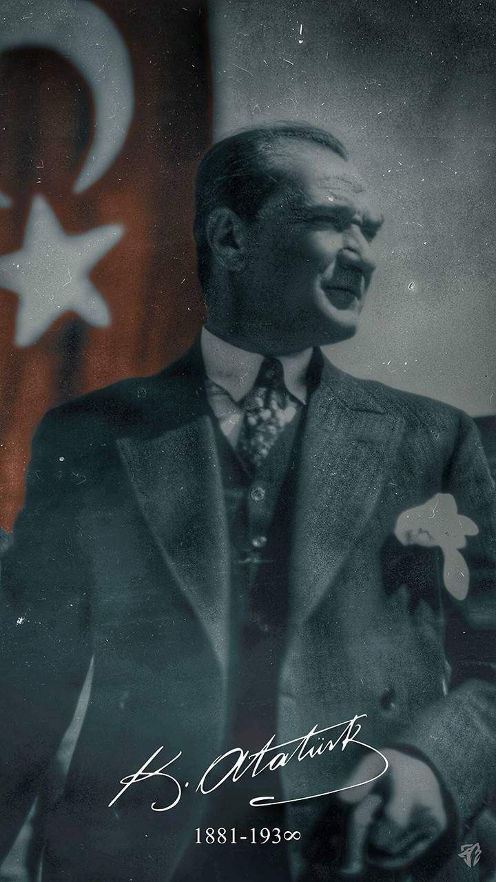 Ataturk And The Flag Wallpaper