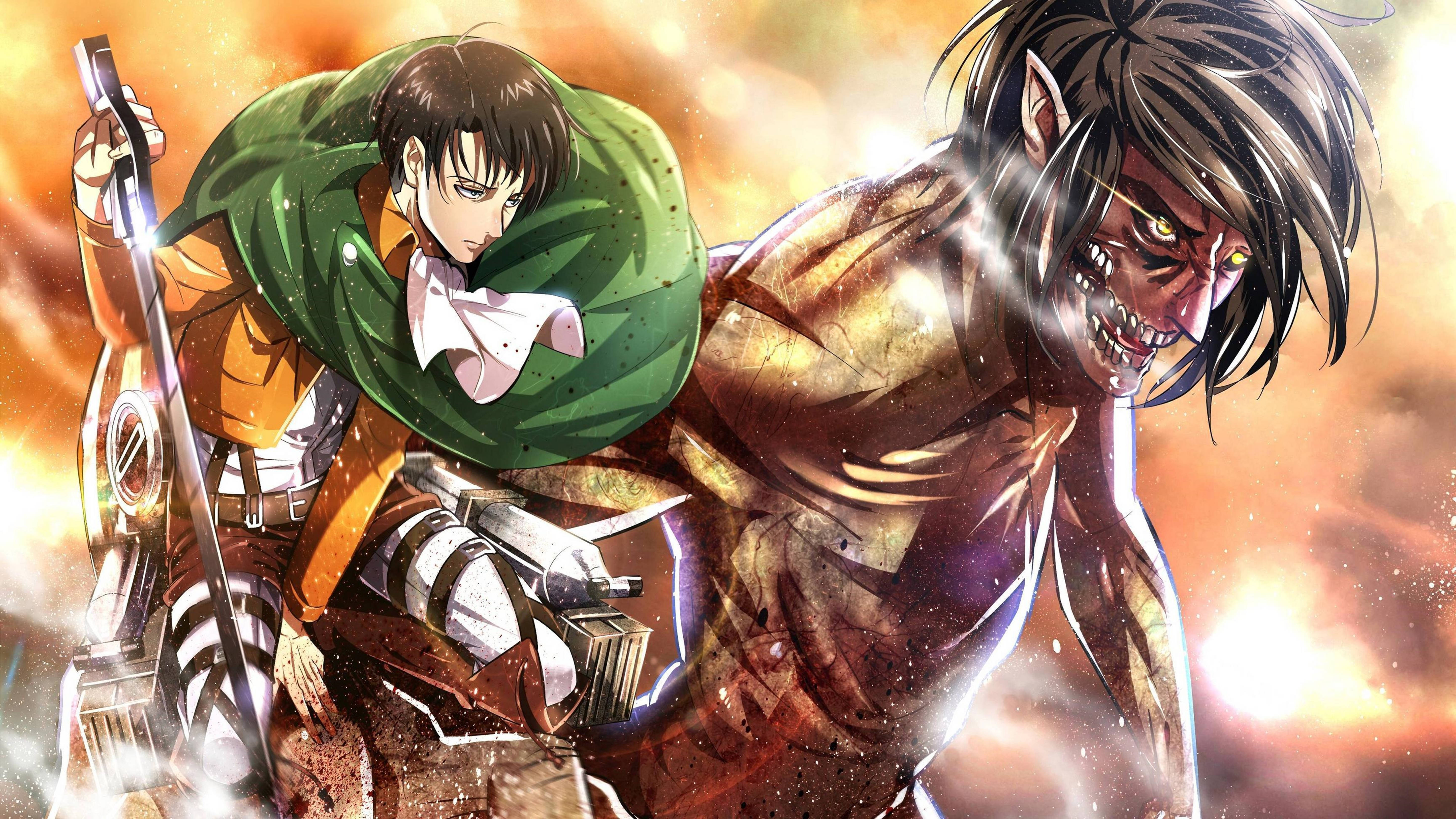 Attack On Titans 4k Eren Yeager Sword Wallpaper