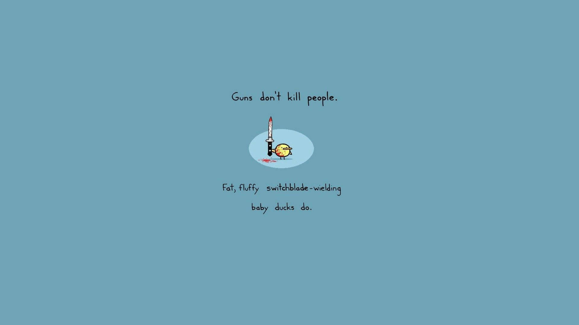 Baby Duck Minimal Aesthetic Desktop Wallpaper