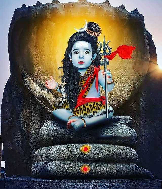 Baby Mahakal Art Wallpaper