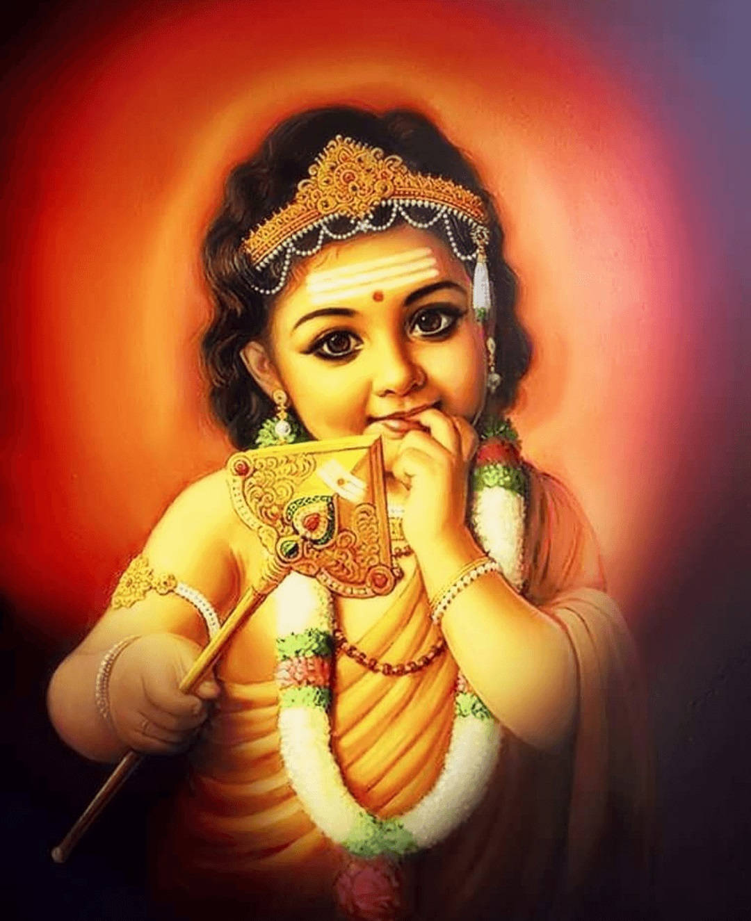 Baby Murugan Holding Spear Wallpaper