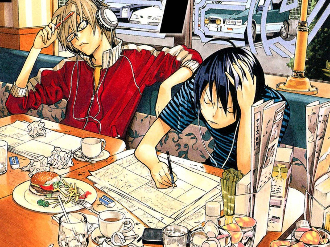 Bakuman In Restaurant Wallpaper