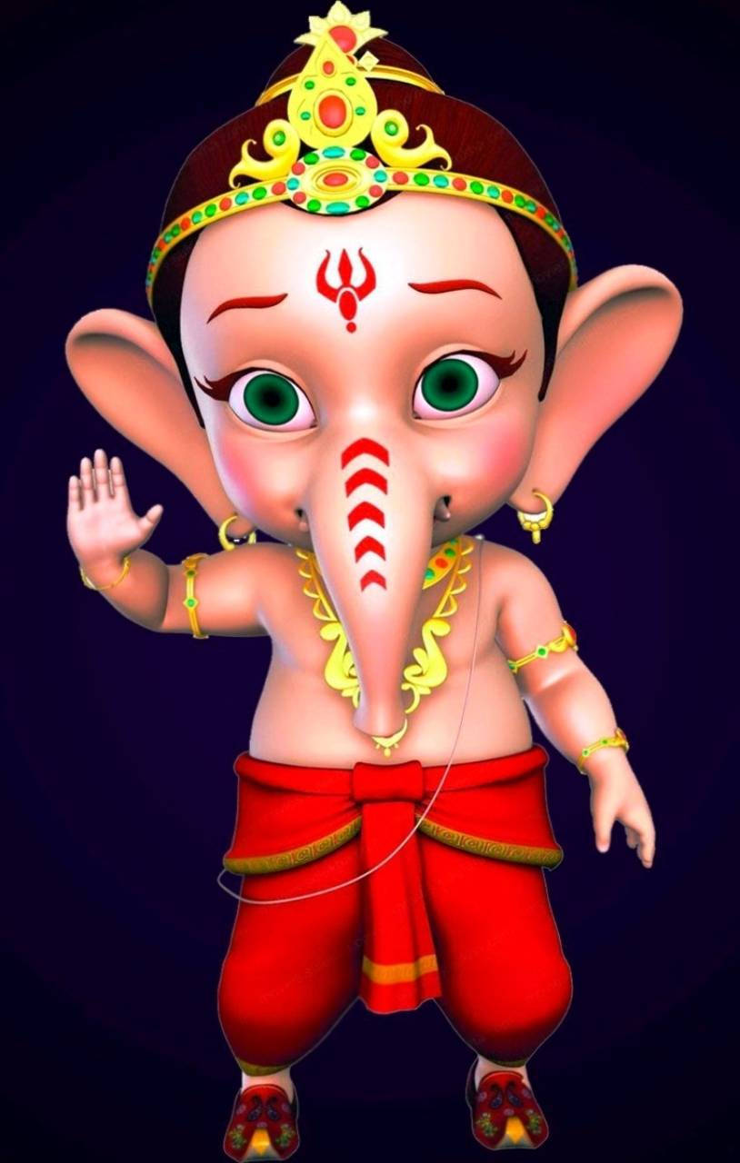 Bal Ganesh Hindi Cartoon Character Wallpaper