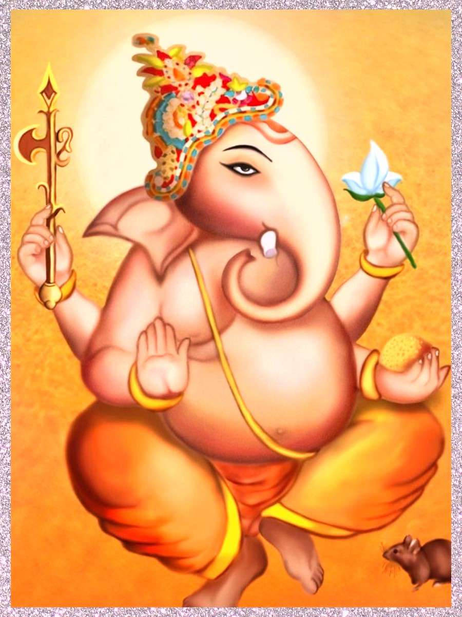 Bal Ganesh Incredible Painting Wallpaper