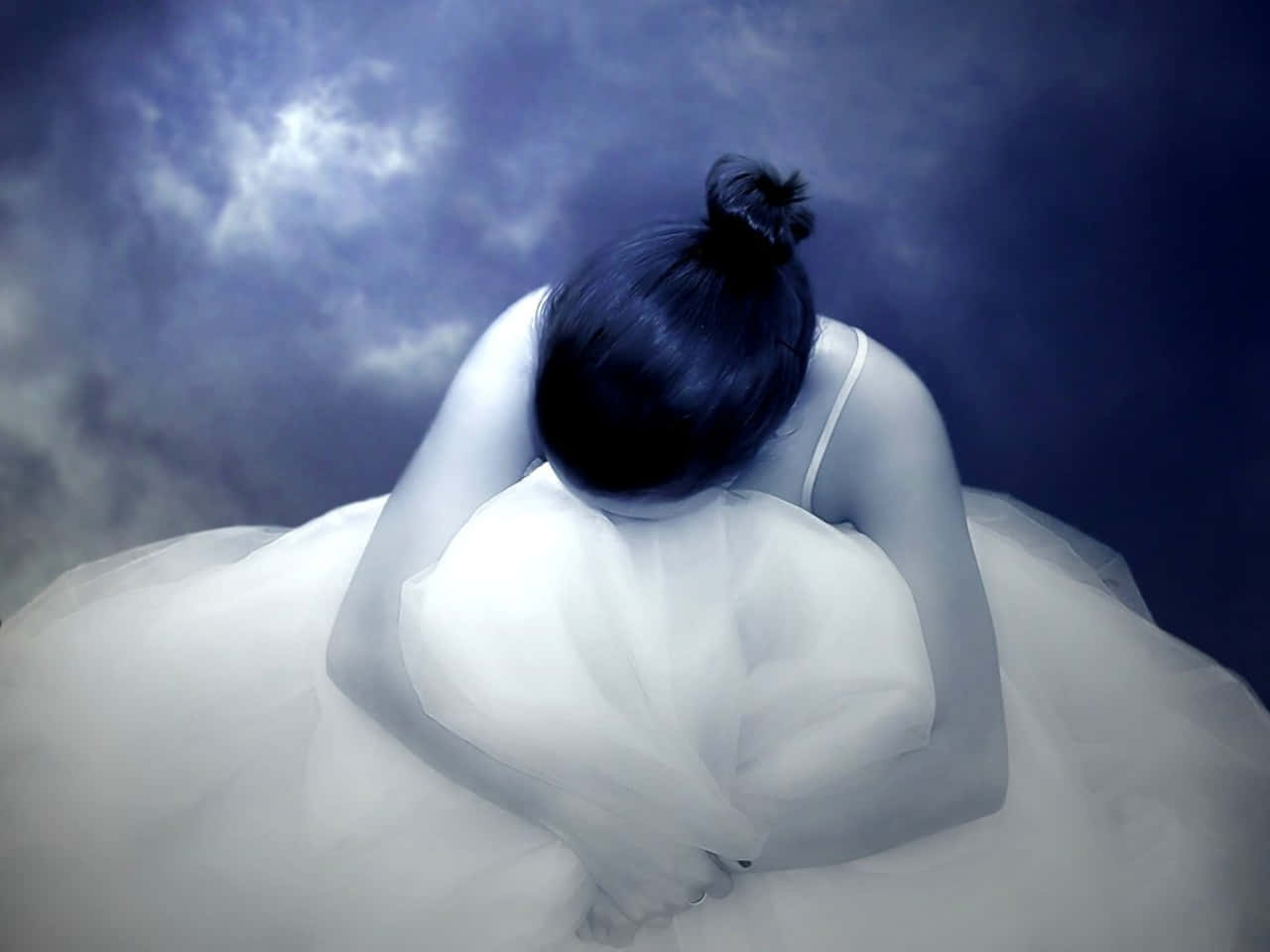 Ballerina Dancer Sad Digital Art Wallpaper