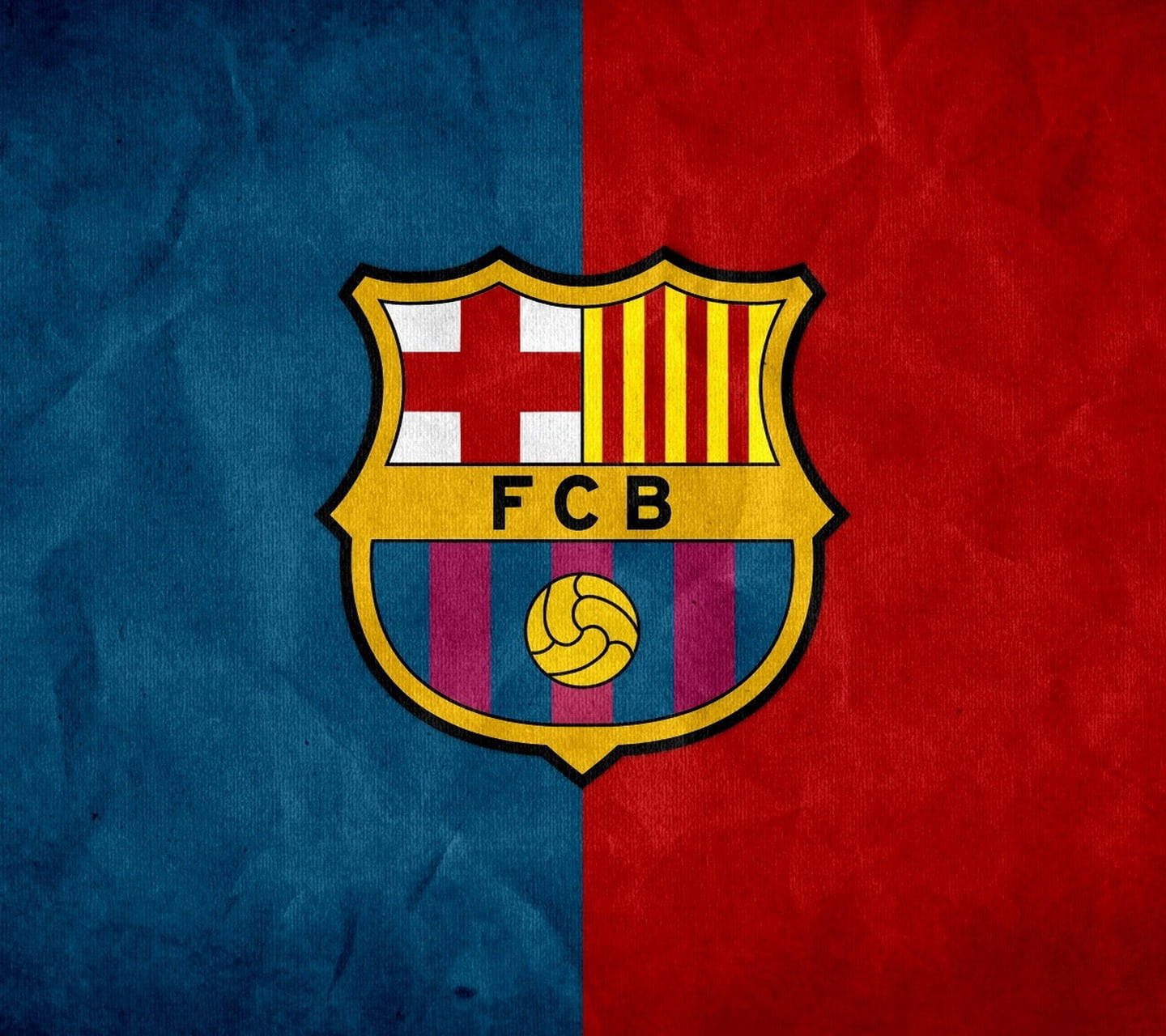 Barcelona Fc Logo Paper Texture Wallpaper