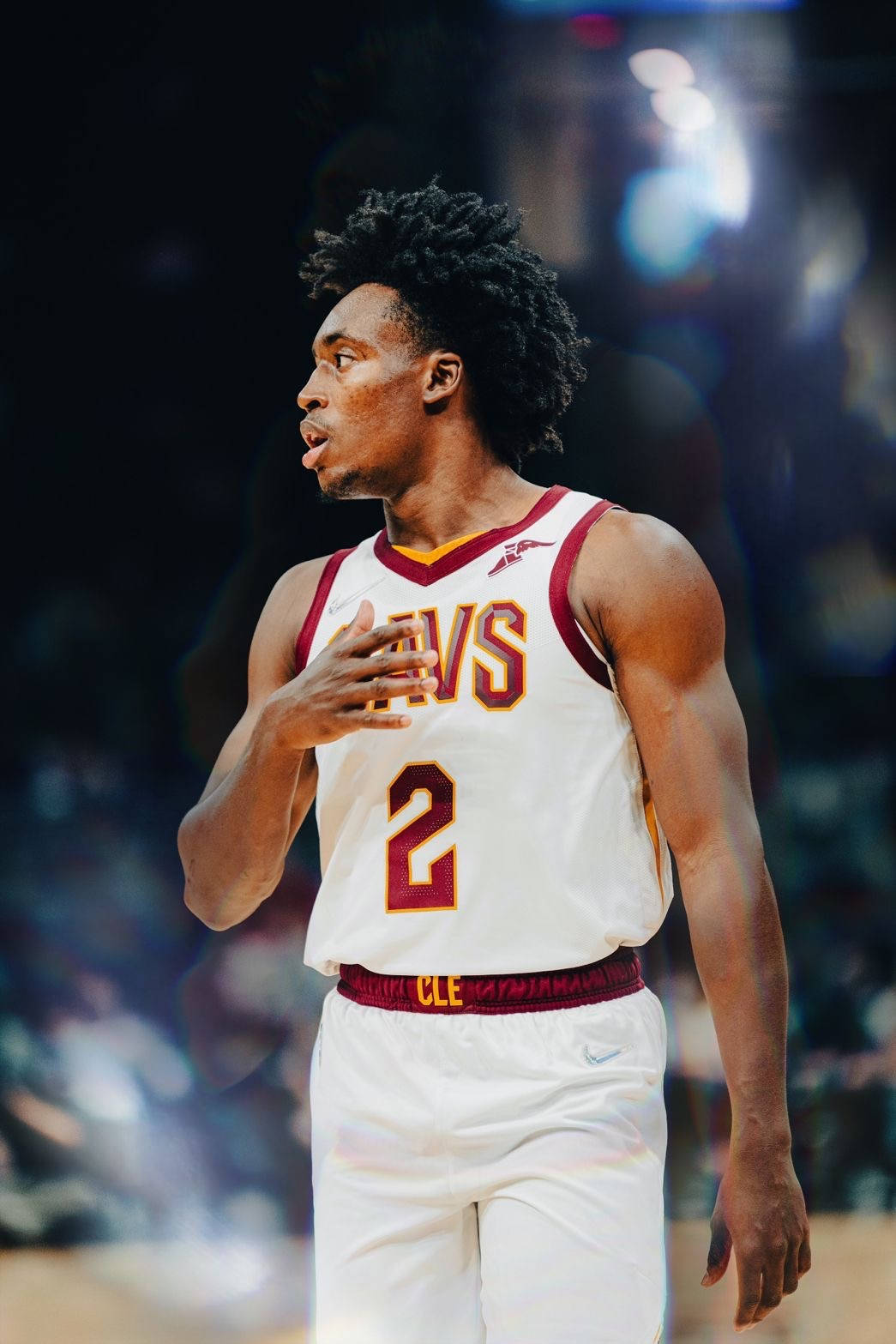 Basketball League Collin Sexton Facing Other Side Wallpaper