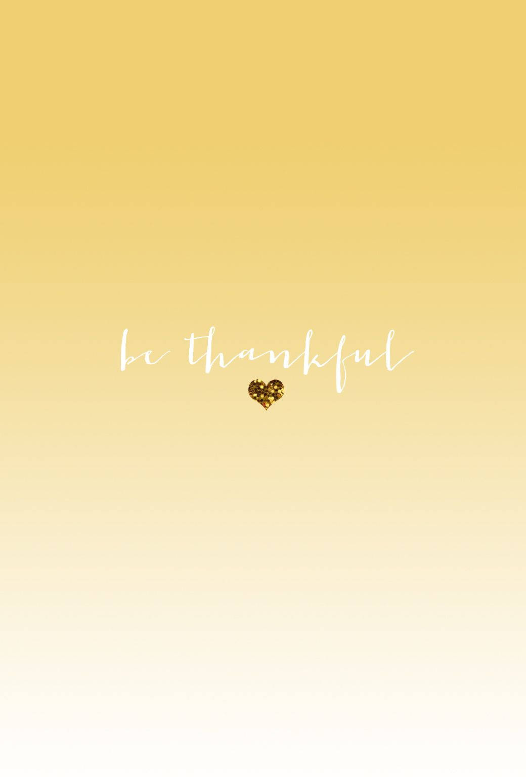 Be Thankful In Cute Yellow Backdrop Wallpaper