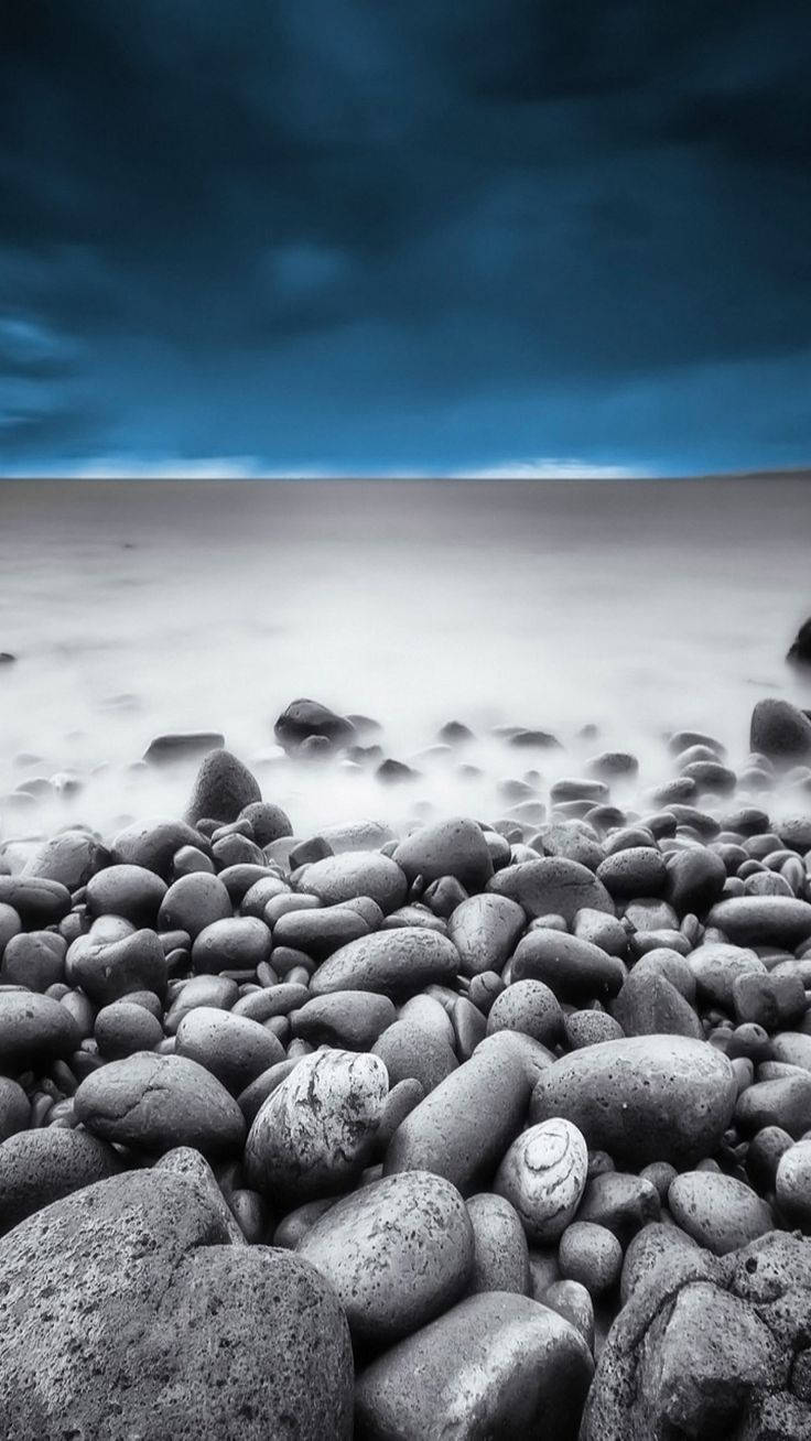 Beach Rocks Portrait Wallpaper