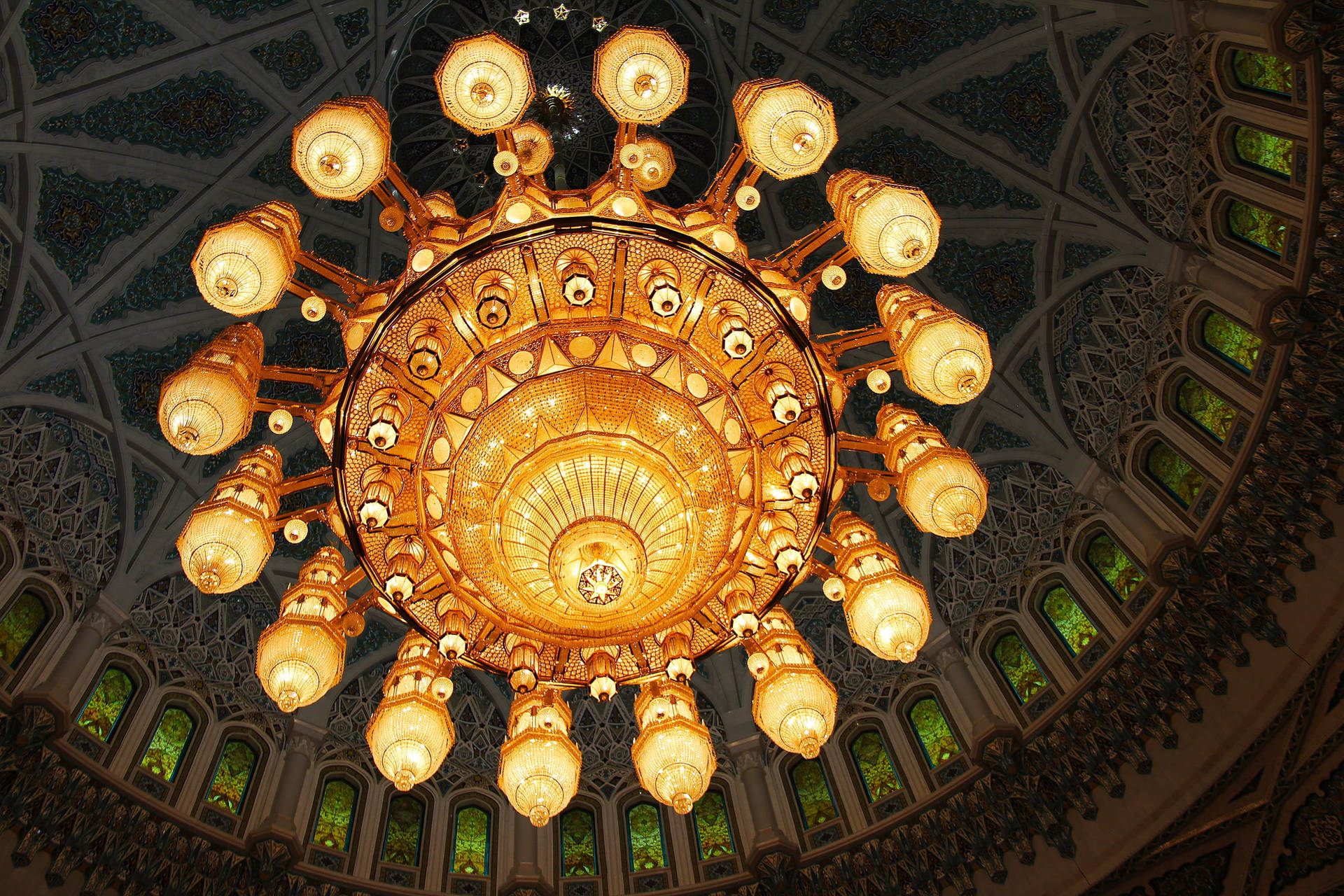 Beautiful Mosque Chandelier Wallpaper