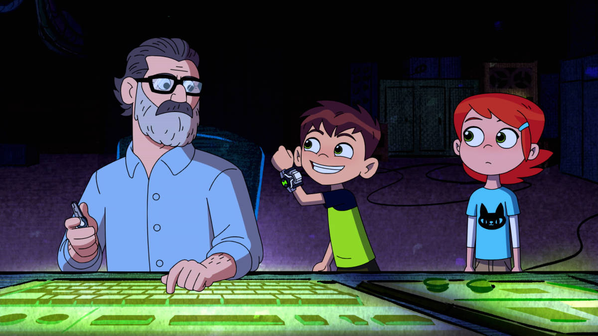 Ben 10 Omnitrix Gwen And Grandpa Max Wallpaper