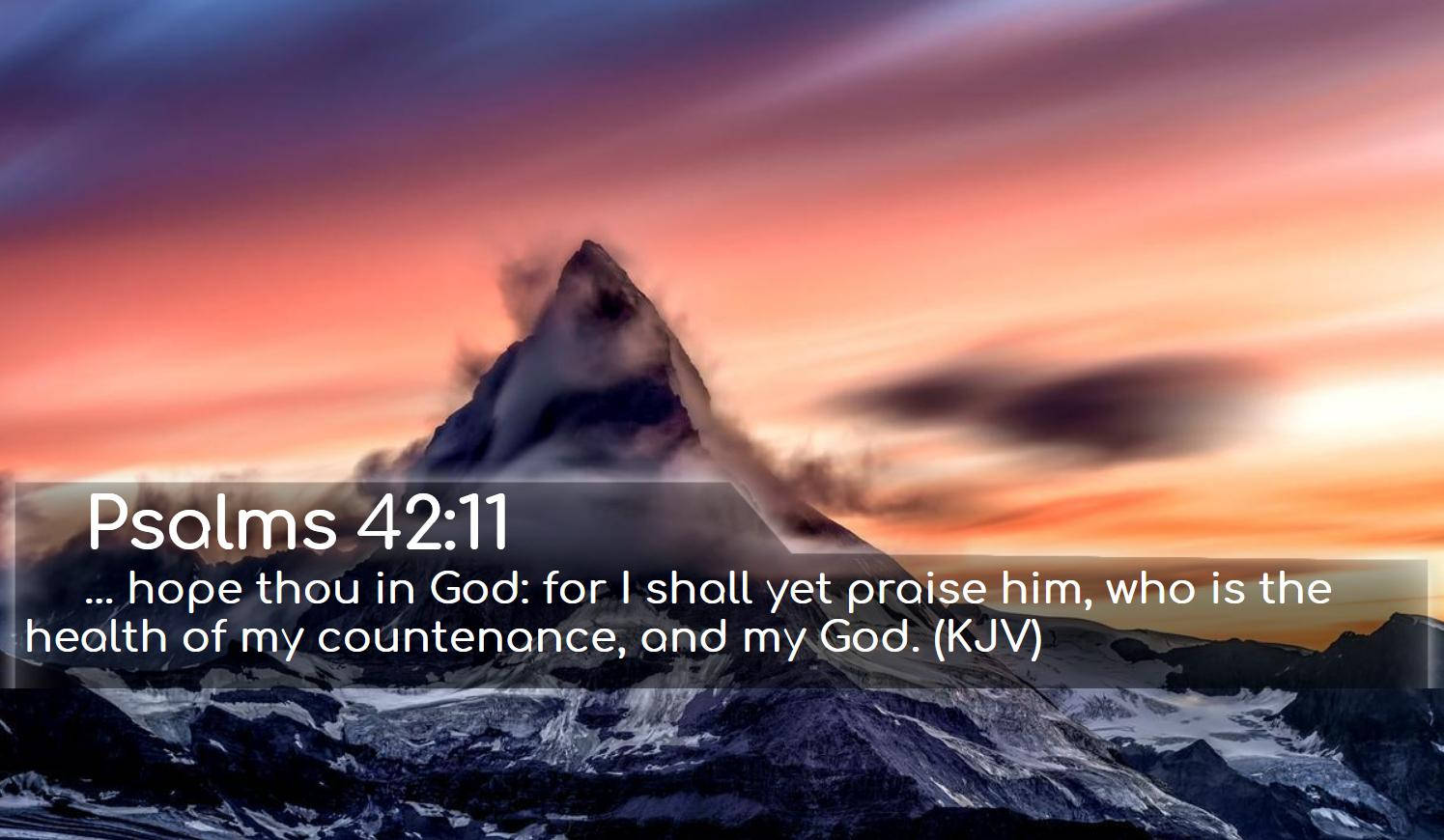 Bible Psalms Mountain Top Wallpaper