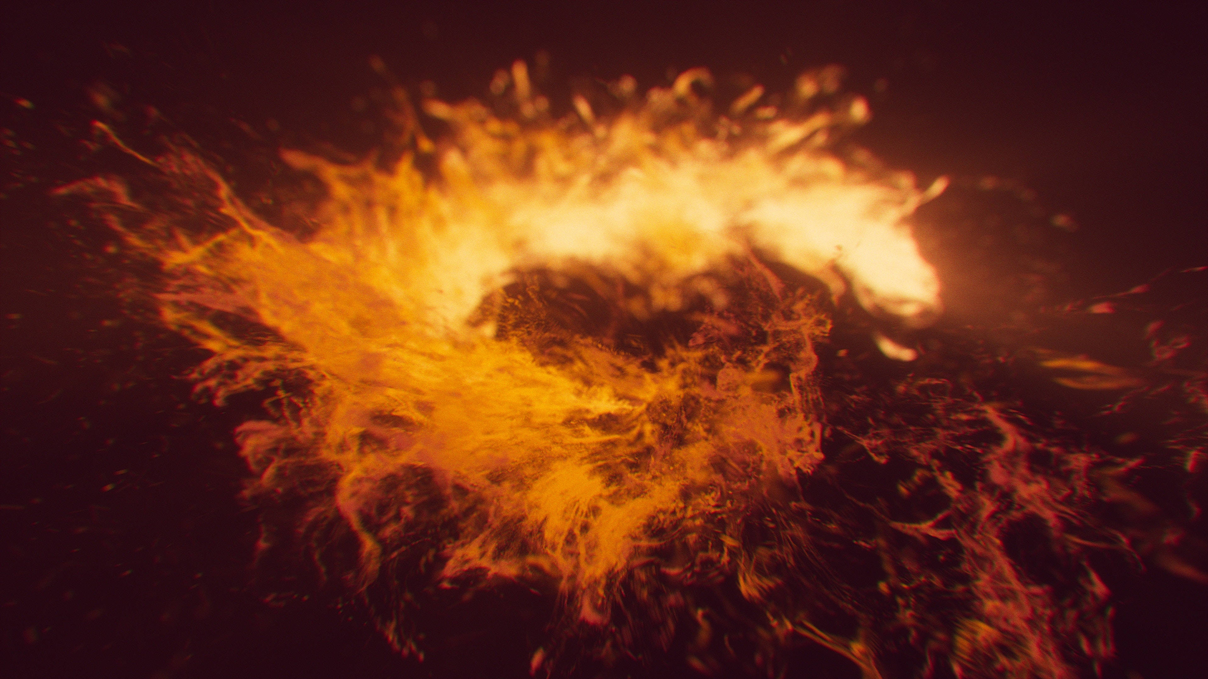 Big 3d Desktop Fire Close-up Wallpaper