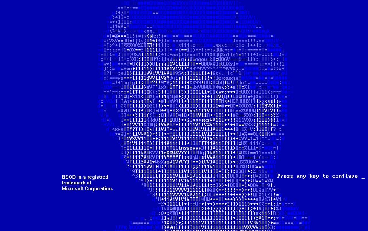 Bill Gates In Windows 95 Bsod Wallpaper