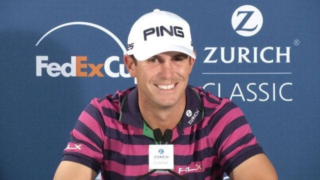 Billy Horschel In Full Swing During A Championship Tournament Wallpaper