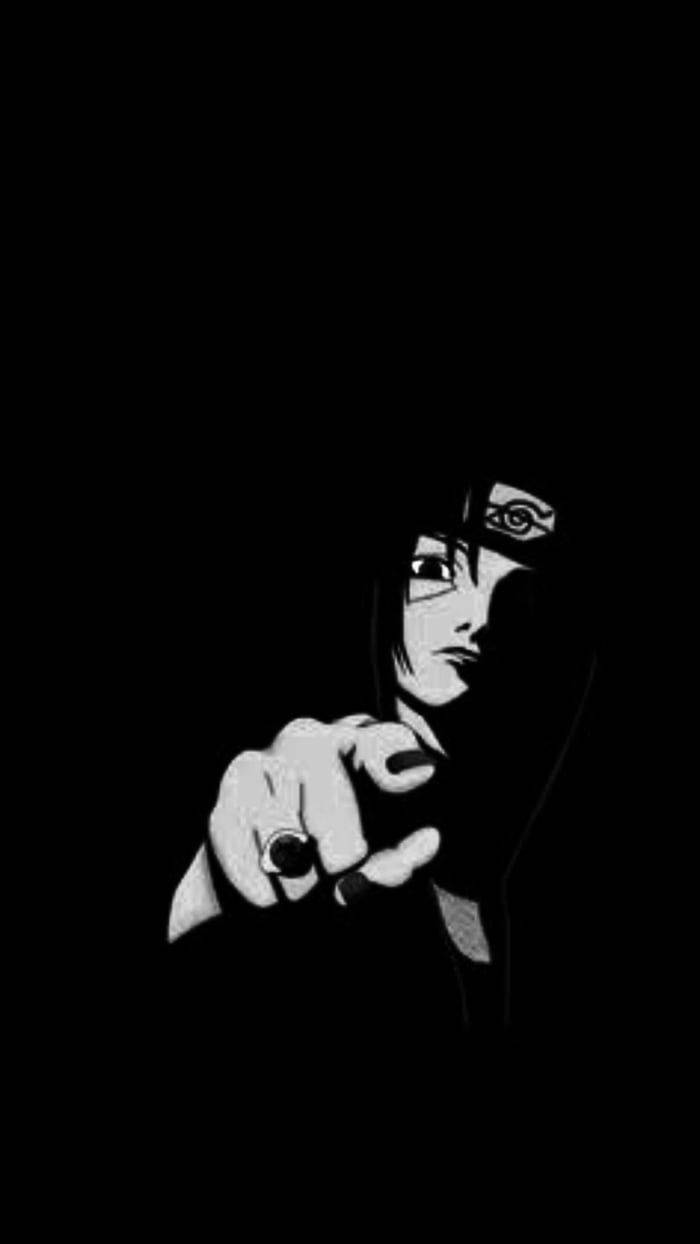 Black Aesthetic Anime Sasuke Uchiha Wallpaper