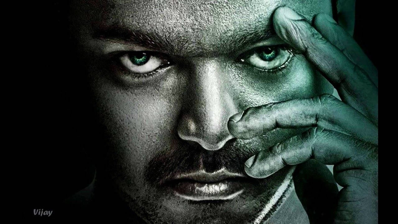 Black And Green Thalapathy Hd Art Wallpaper